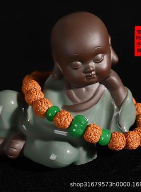 2026小金刚菩提手串菩提子佛珠手链绿色翡翠干青玉髓小众设计女款