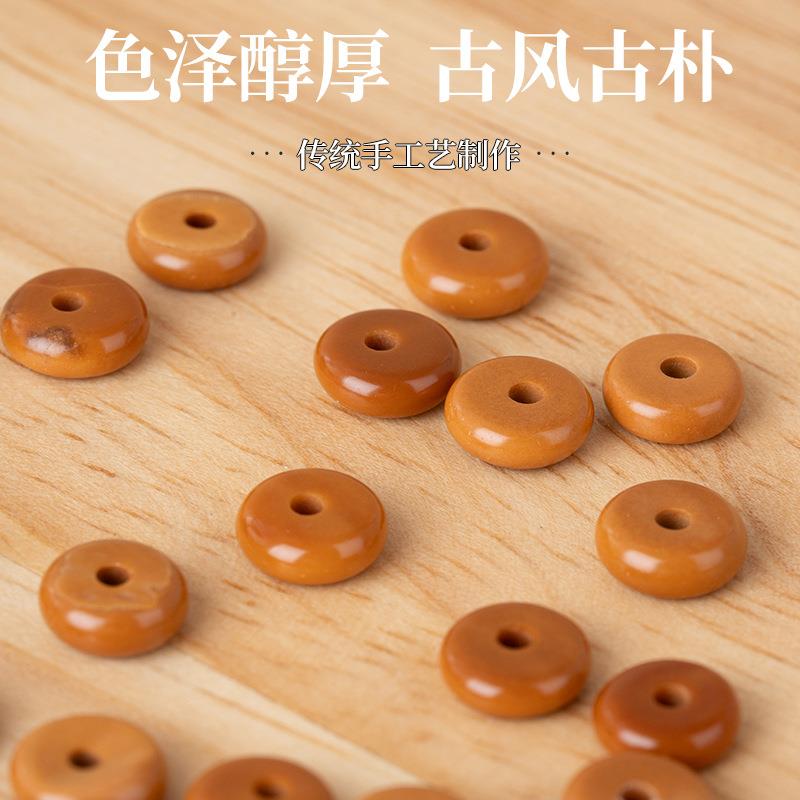 2025天然橄榄核隔片佛珠手链串珠珠子散珠手工diy材料包配件手串