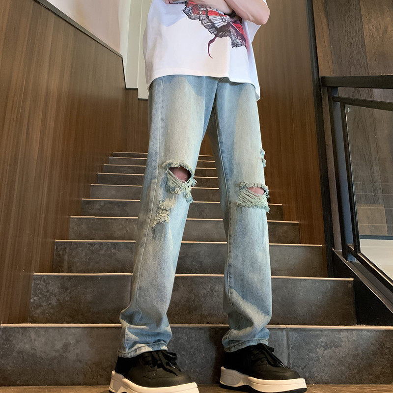 高街美式潮潮牌个性破洞男女牛仔裤611-3K800P55，男装牛仔裤，星座1218（原611-3）