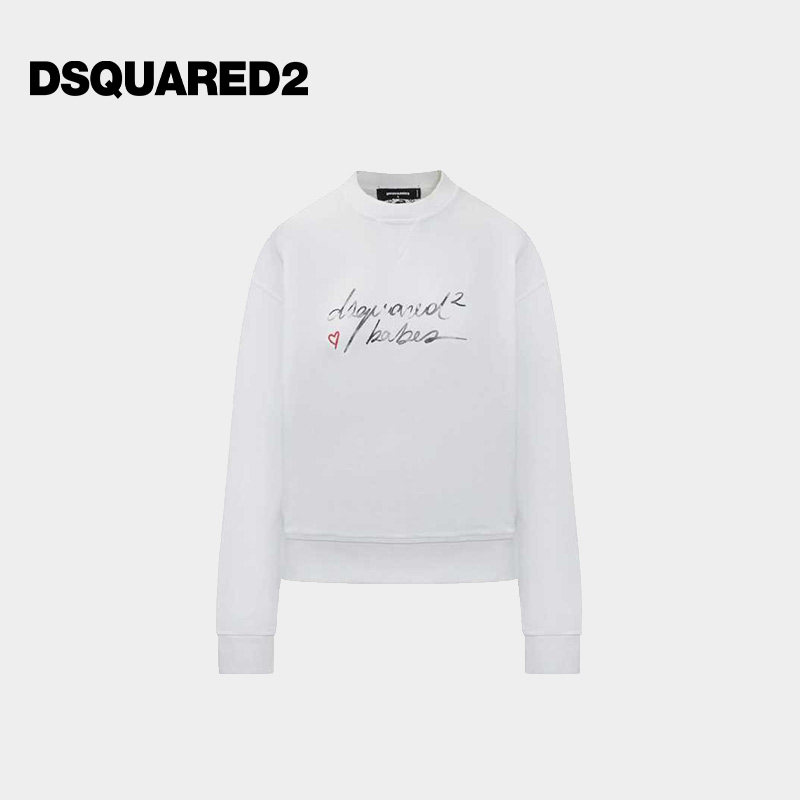 DSQUARED2/D2次方 女士徽标印花棉质卫衣图片