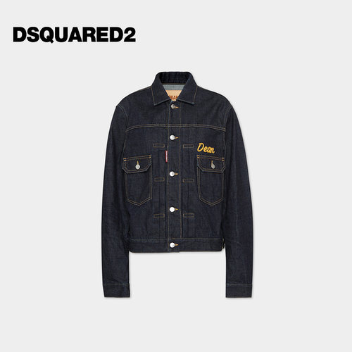 DSQUARED2/D2次方 女士深色简约牛仔外套