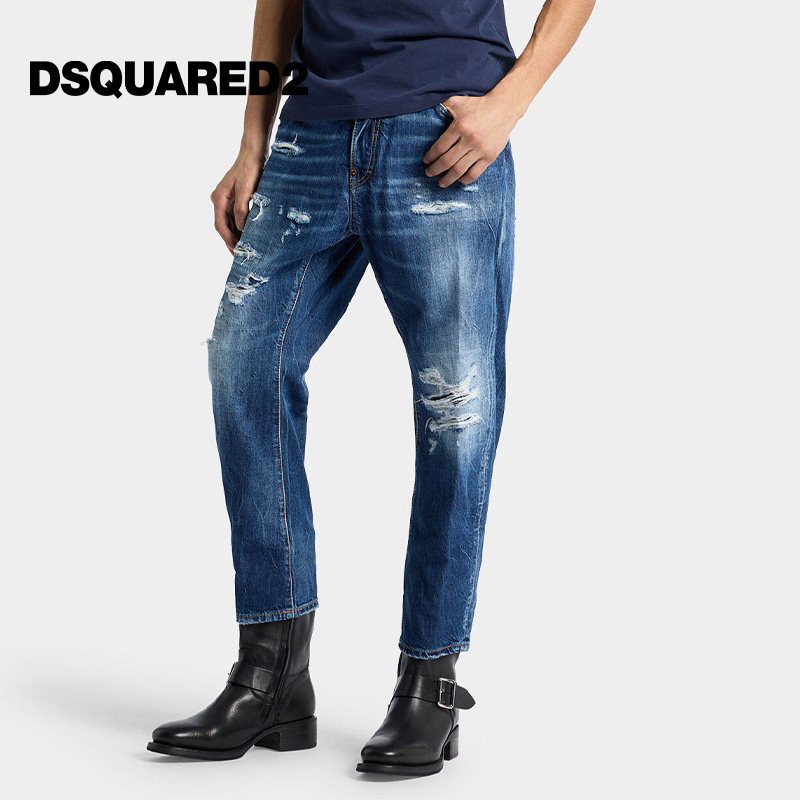 【首降7折】DSQUARED2/D2次方 2026款男士宽松牛仔裤Bro Jeans