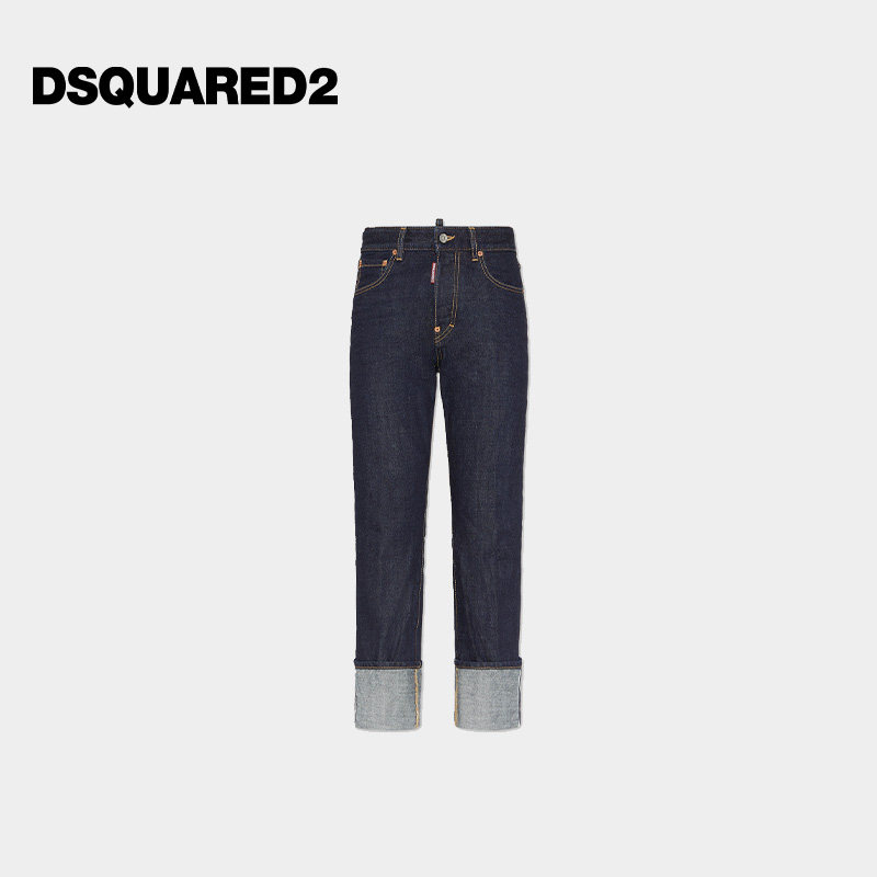 【7折】DSQUARED2/D2次方 女士直筒宽松牛仔裤Tomboy