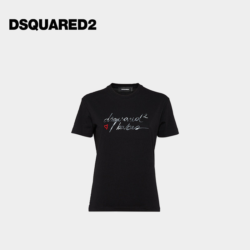 【低至5折】DSQUARED2/D2次方  女士圆领时尚棉质T恤上衣