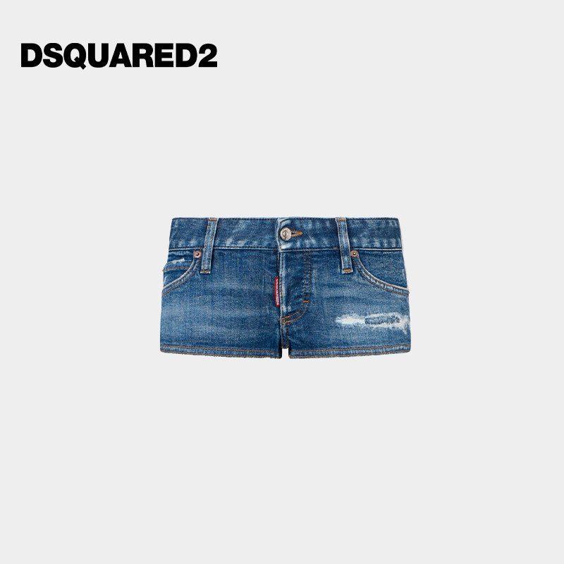 DSQUARED2/D2次方 2026秋冬新品女士日常修身牛仔短裤图片