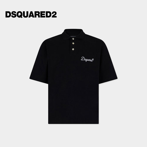 【春夏新品】DSQUARED2/D2次方 2026款男士棉质休闲Polo衫翻领T恤