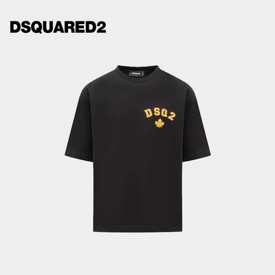 DSQUARED2/D2次方  男士休闲宽松落肩袖棉质圆领T恤