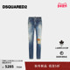 新品 Cool DSQUARED2 2025秋冬 复古做旧牛仔裤 D2次方 男士 Guy