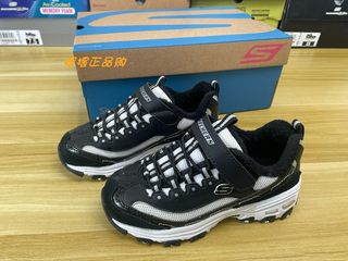 现货正品Skechers/斯凯奇 魔术贴老爹鞋熊猫鞋加绒保暖童鞋664062