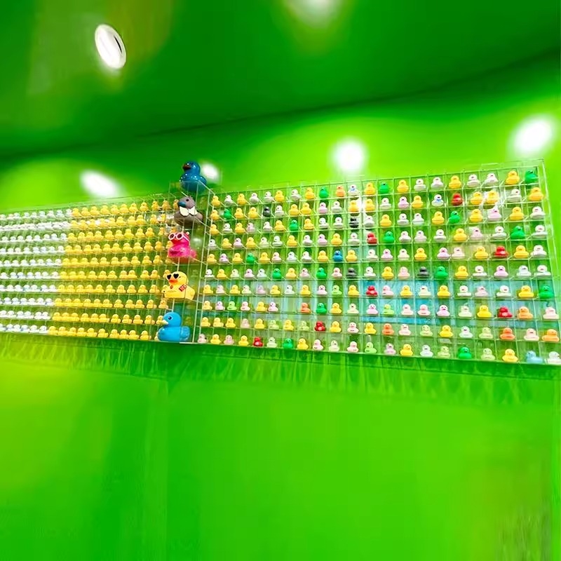 亚克力透明林里鸭子展示架小黄鸭
