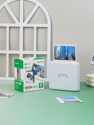 富士拍立得相纸宽幅wide evo 适用wide300/ linkwide白边彩虹宽幅