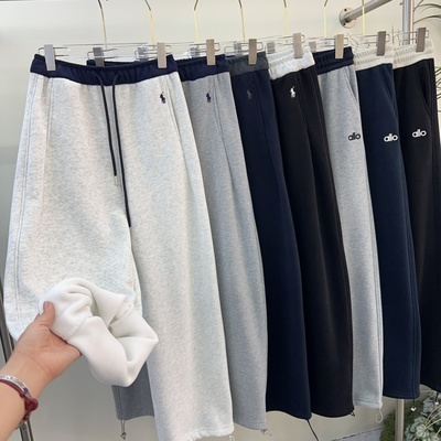 运动休闲卫裤抽绳卫裤宽松阔腿裤