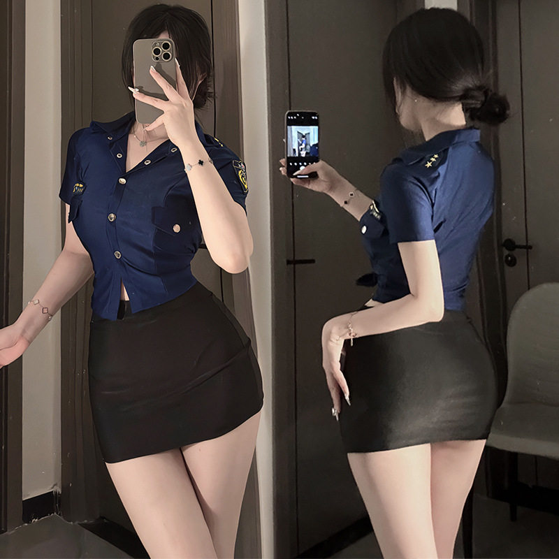 酷飒女警 性感制服qqny夜场睡衣/家居服套装