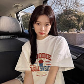 白色短袖 宽松设计感独特别致上衣 纯棉小众半袖 T恤女夏季 2026新款