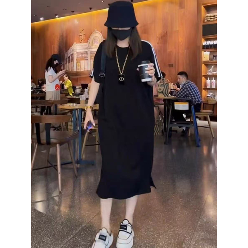 高级感减龄欧货短袖连衣裙