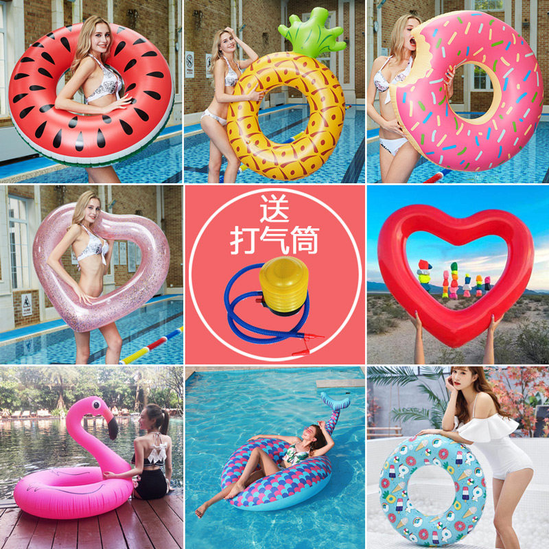 ins加厚火烈鸟网红游泳圈