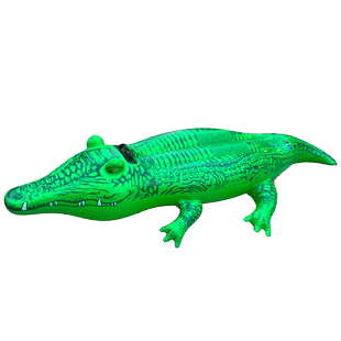 超大形游泳圈充气坐骑大鳄鱼儿童水上玩具成人海冲浪浮排网红水泡