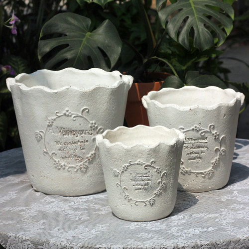 粗陶北欧复古透气手工花盆红陶盆