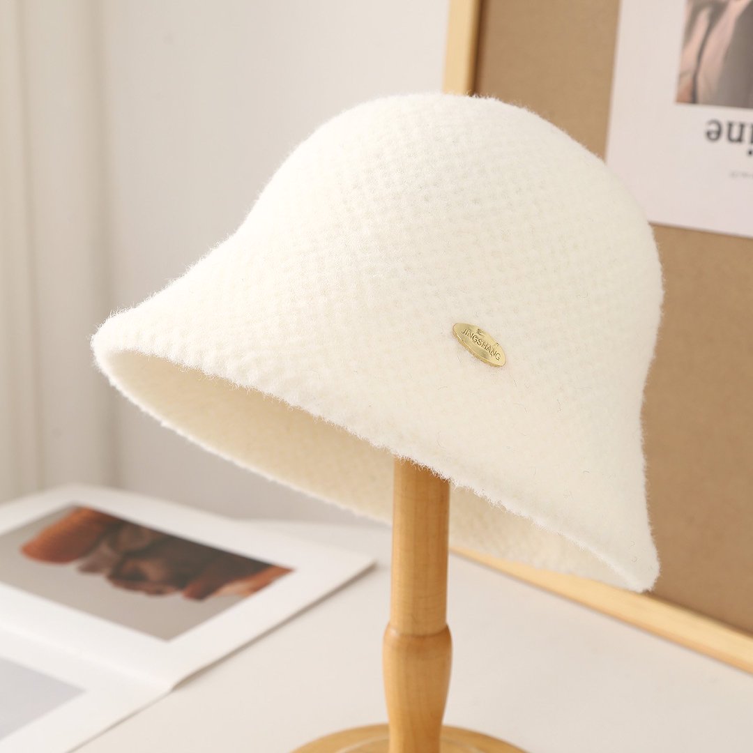 韩版保暖针织毛线帽女盆帽秋冬