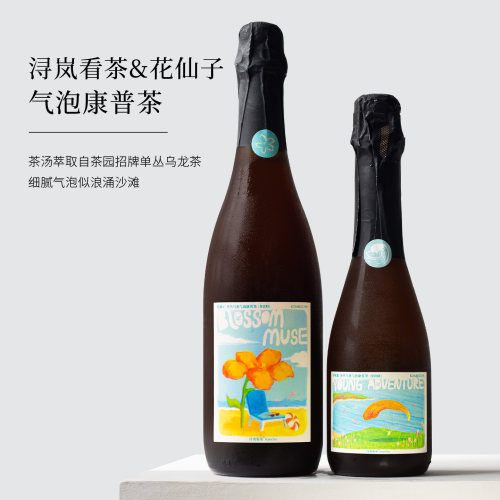 浔岚看茶乌龙气泡康普茶无醇起泡