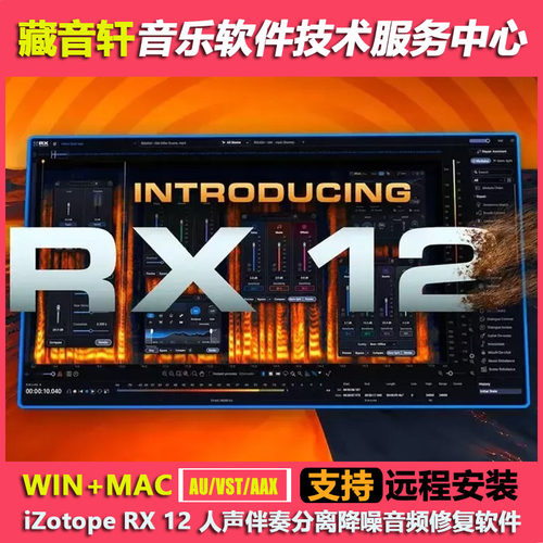 iZotope RX12 人声伴奏分离降噪软件音频修复插件RX10中文WIN+MAC