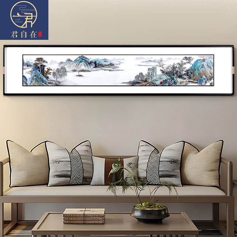 手工铜雕画2026年新款沙发背景墙挂画江南春色山水画轻奢高级感