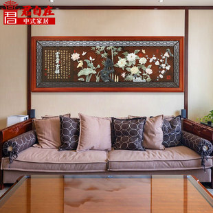 饰画客厅中国风床头壁画 饰画客厅立体浮雕沙发背景墙装 装 新中式