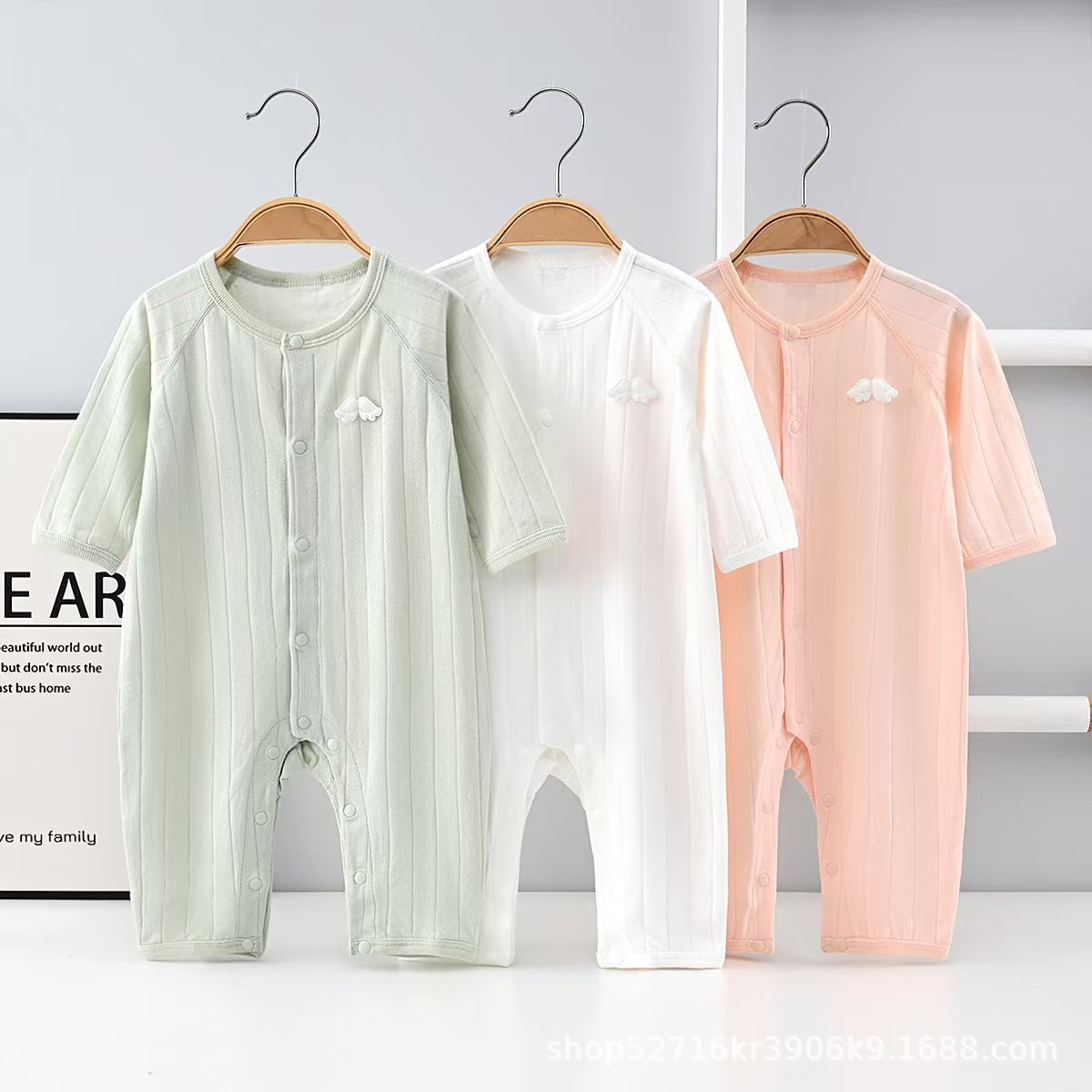 无骨连体衣婴幼儿衣服宝宝夏季薄款长袖哈衣小童透气空调服竹纤维