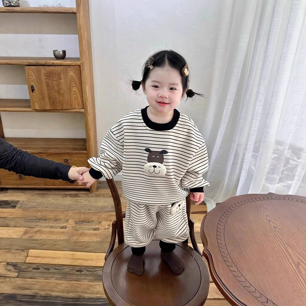 婴幼儿冬装宝宝衣服秋冬套装超萌可爱卫衣裤两件套韩系婴儿周岁服