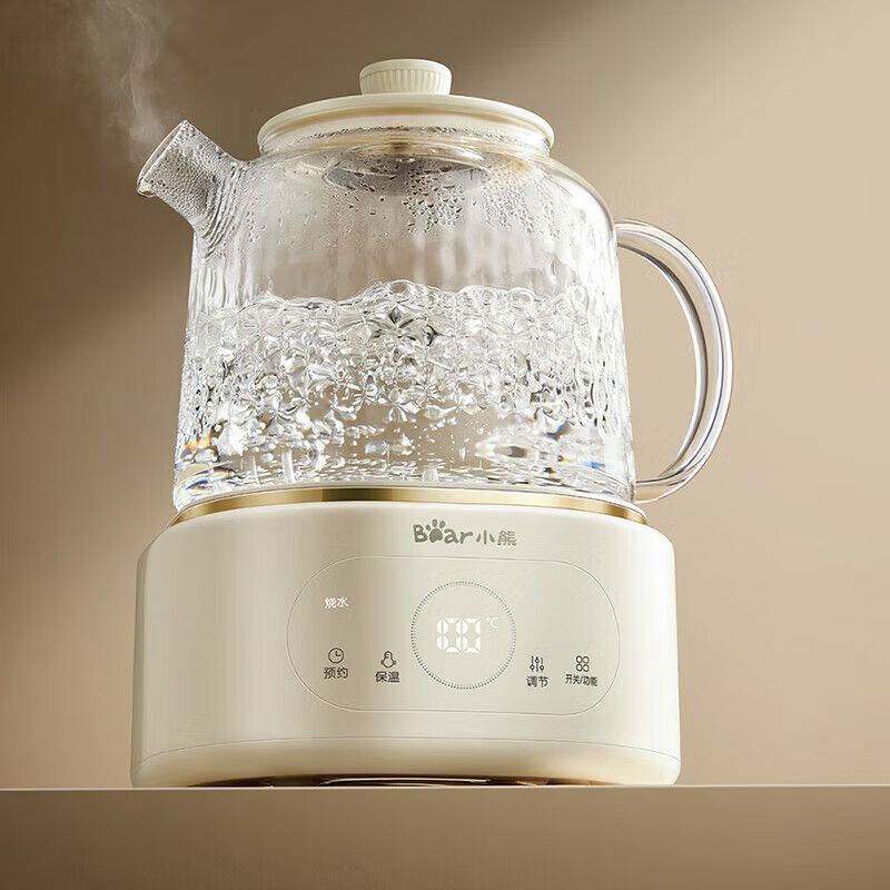 官方小熊YSH-P10Q7全玻璃养生壶恒温水壶电热水壶煮茶壶煮茶器烧