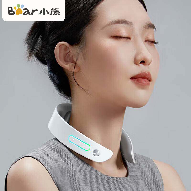 官方小熊AMQ-F05W6电动热敷脖子颈椎按摩仪 肩颈按摩护颈仪按摩器