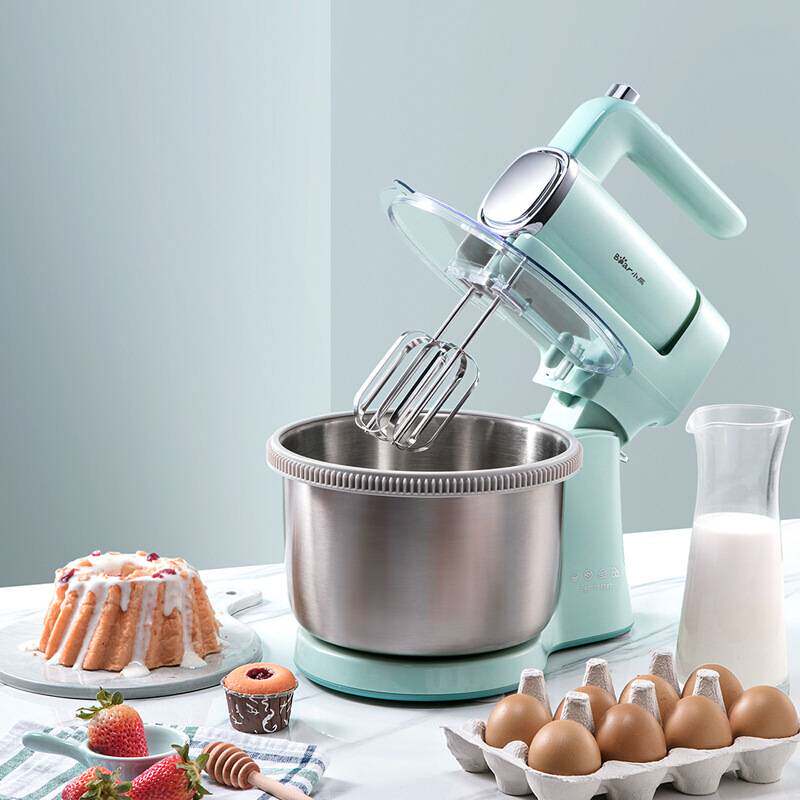 官网品牌小熊打蛋器DDQ-B03V1家用烘焙台式打蛋和面4升不锈钢带桶