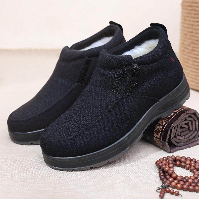 老北京布鞋男冬季加绒加厚东北防滑冬季中老年人羊毛防寒爸爸棉鞋,流行男鞋,布鞋,淘宝优惠券,粉丝福利购,淘宝优惠卷
