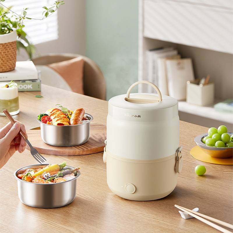 正品小熊电加热饭盒DFH-C15G5自热蒸饭保温蒸煮可插电家用上班族1