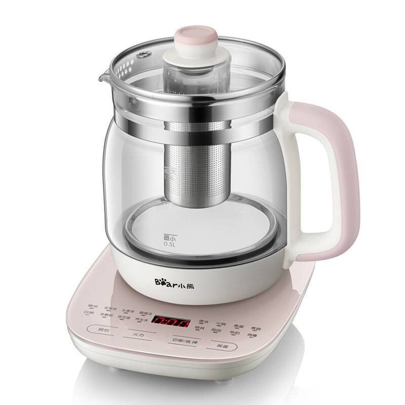 品牌小熊 YSH-A15Z8电热烧水壶多功能养生壶茶壶玻璃煮茶器1.5L升