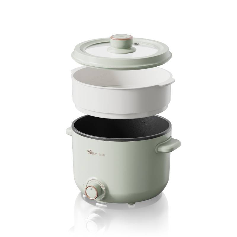 品牌小熊电煮锅DRG-E25H2  泡面锅多功能多用途电热锅配蒸笼电火