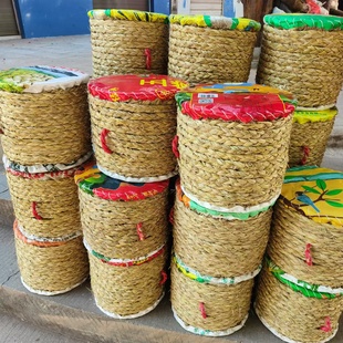 云南草墩子纯手工编织草凳稻草编织实用家具矮凳鼓墩田园风名族风