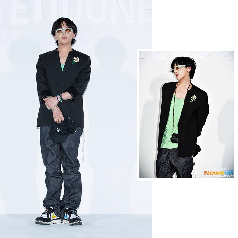 gd权志龙同款原色牛仔裤