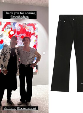 gd权志龙同款美式复古微喇叭牛仔裤男潮牌2025新款cleanfit长裤子