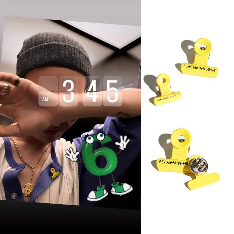 权志龙同款pmo夹子胸针男女