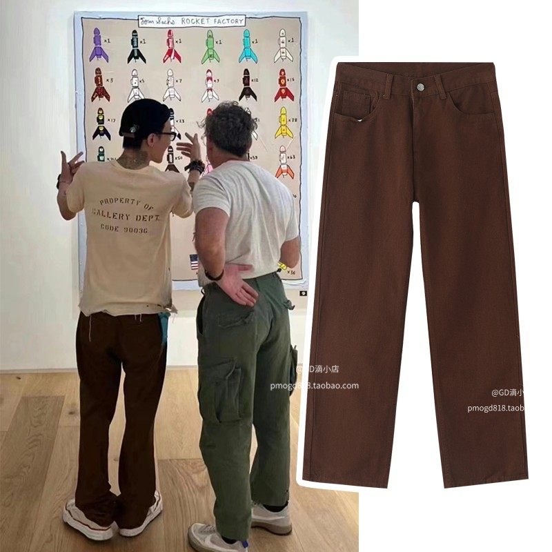 权志龙同款夏季牛仔裤长裤