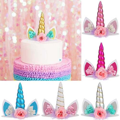 Unicorn Cake Topper Unicorn Birthday Party Decorations Kids