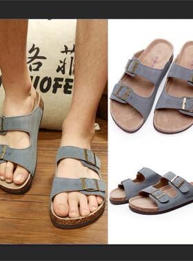 Cork拖鞋Womens Slides Man Slippers Clogs Flip Flops Lady New