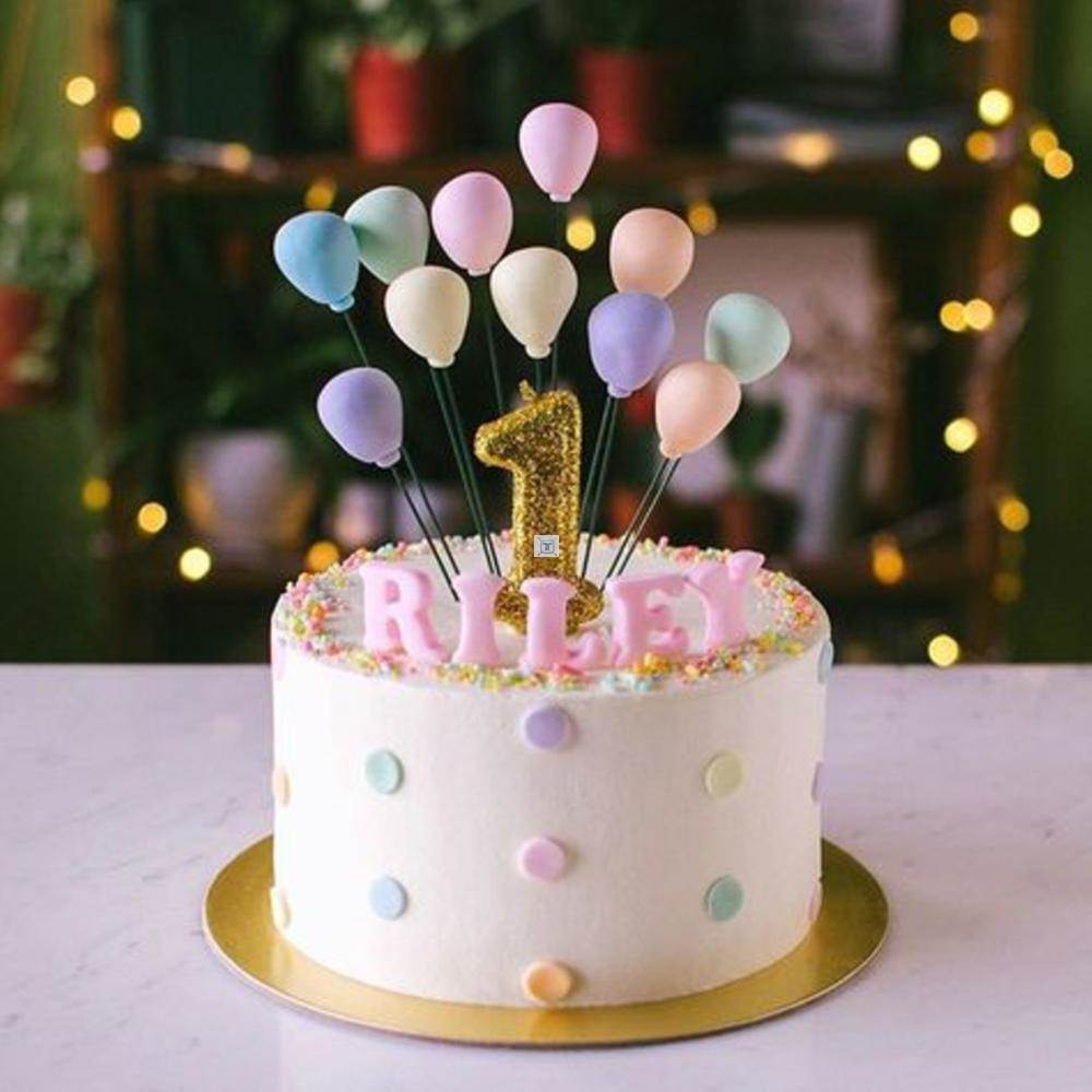 5pcs DIY Rainbow Birthday Balloon Cake Topper Happy Birthday