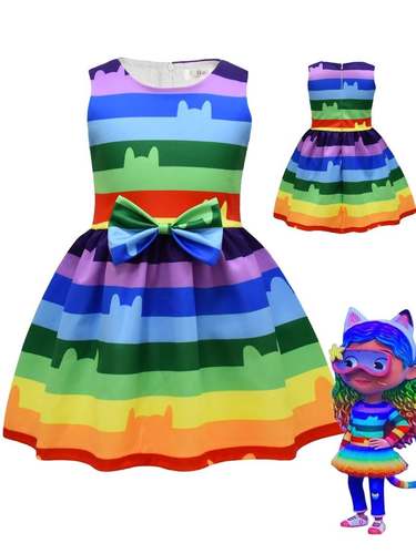 万圣节盖比娃娃屋女童连衣裙 GABBY DOLLHOUSE 过家家角色扮演服