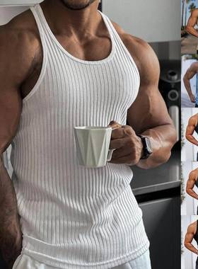 Shirt singlet Tops Men Gym Tank top Vest clothes For Mens