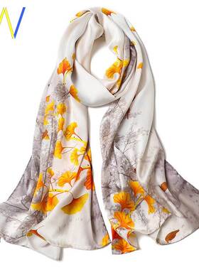 Women's silk Head Scarves Women bandana silk shawl scarf