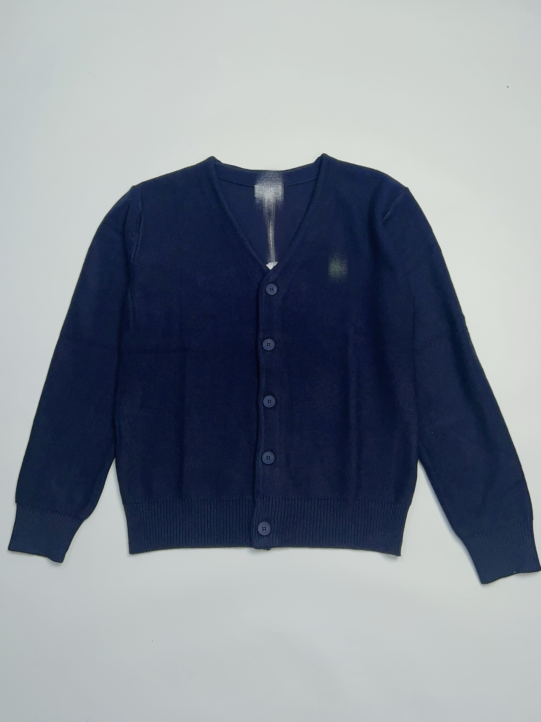 秋冬新款开衫V领纽扣针织毛衣厚款长袖羊毛刺绣外套