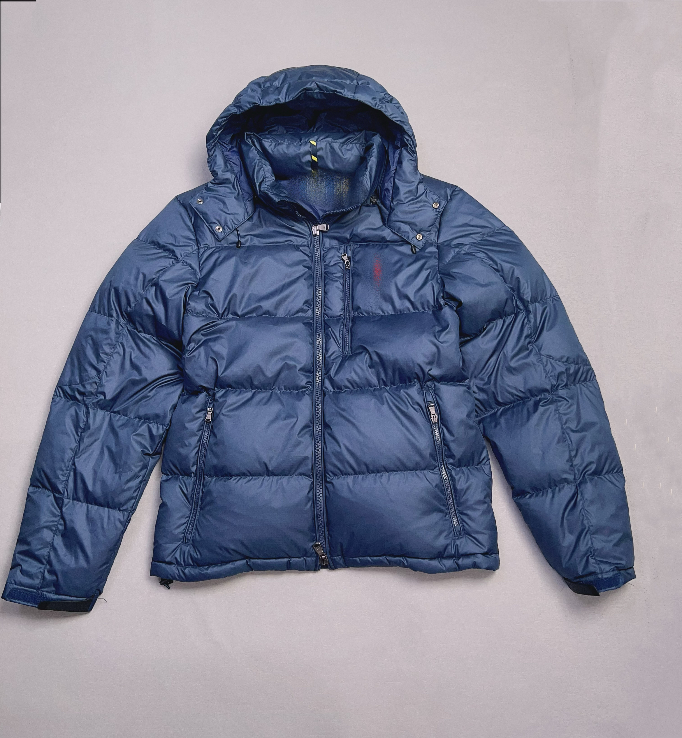 冬季可拆卸帽子防风防泼水男士羽绒服连帽户外经典刺绣鸭绒外套