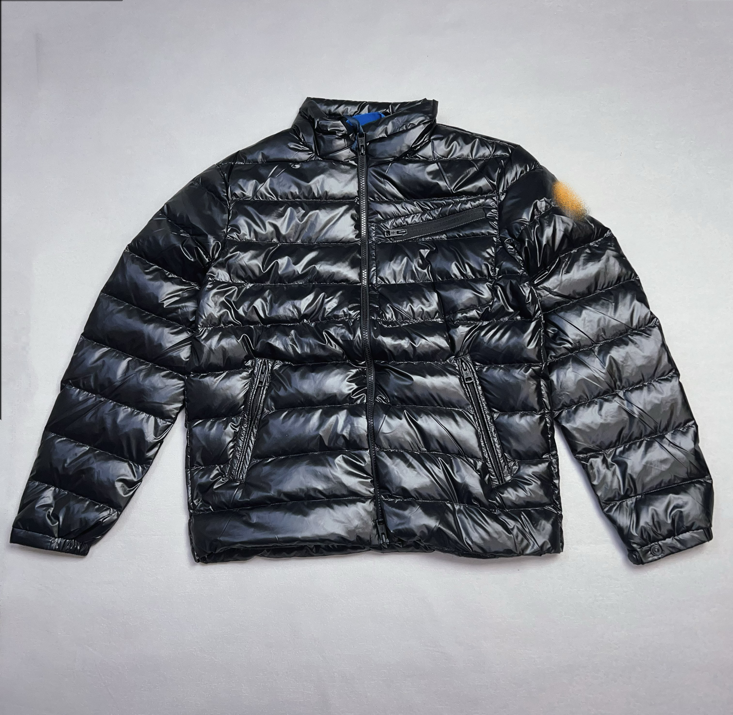 冬季男士立领轻薄羽绒服经典刺绣休闲百搭纯色保暖羽绒服外套